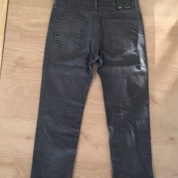 LEVIS Men's 514 Straight Leg Jeans W34 L30 - Charcoal - Picture 4 of 10